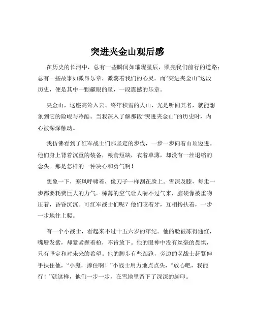 突进夹金山观后感