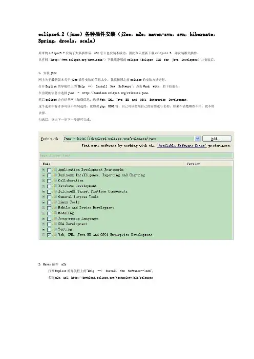 eclipse4.2安装插件
