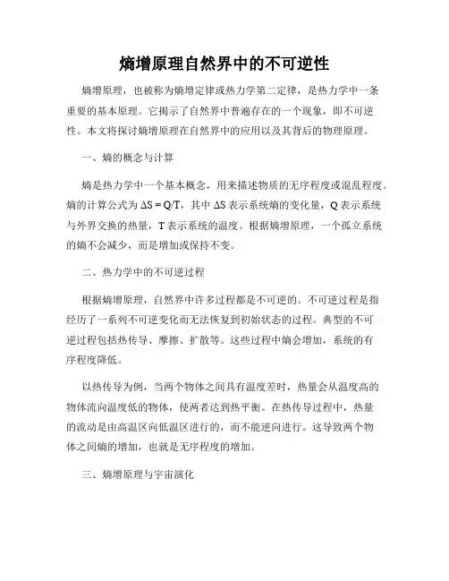 熵增原理自然界中的不可逆性