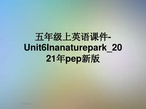 五年级上英语课件-Unit6Inanaturepark_2021年pep新版