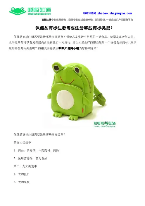 保健品商标注册需要注册哪些商标类型？