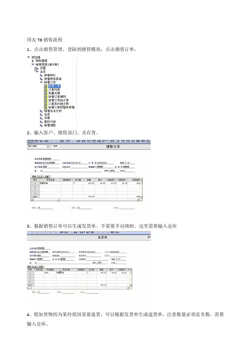 T6销售流程图