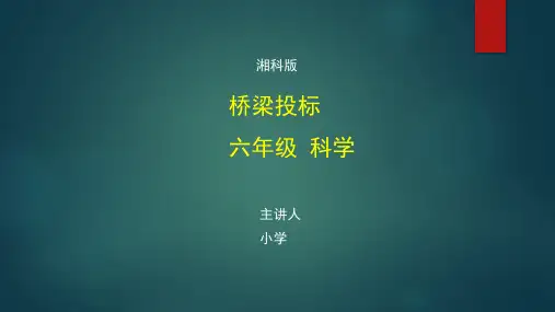 六年级【科学(湘科版)】《桥梁投标》【教案匹配版】最新国家级中小学精品课程带视频备注