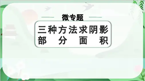 2024年中考数学总复习第一部分考点精讲第六单元圆微专题三种方法求阴影部分面积