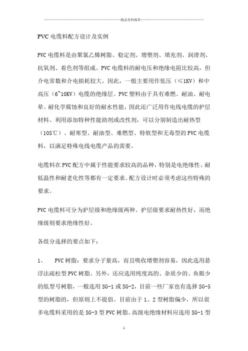 PVC电缆料配方设计及实例