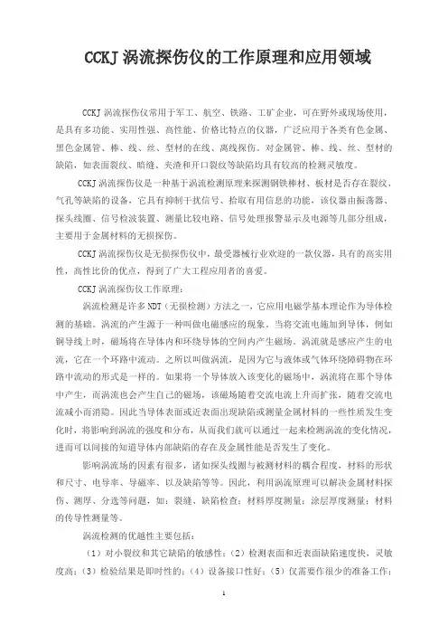 CCKJ涡流探伤仪的工作原理和应用领域
