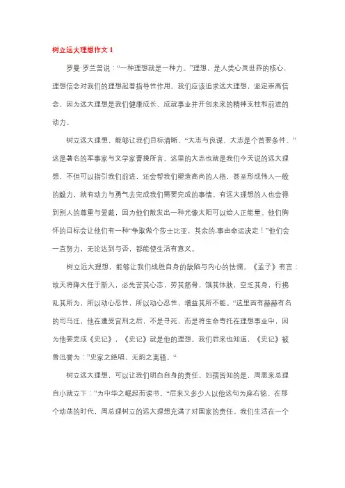 青年应立大志的作文