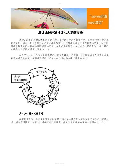培训课程开发设计七大步骤方法