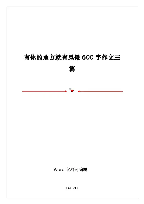 有你的地方就有风景600字作文三篇