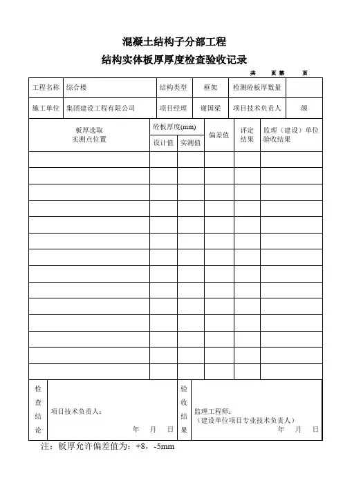 板厚实测记录表