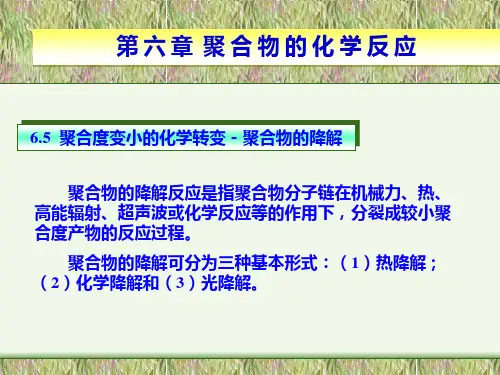 高分子的化学反应—聚合度变小的化学转变
