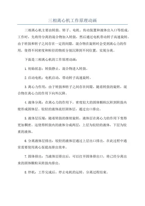 三相离心机工作原理动画
