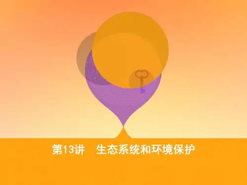 2019高考生物二轮复习第13讲生态系统和环境保护课件