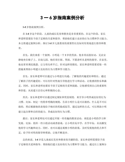 3一6岁指南案例分析