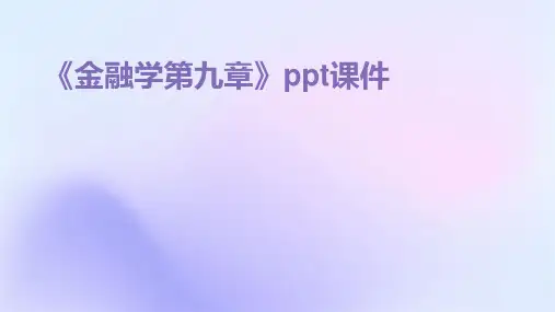 《金融学第九章》课件