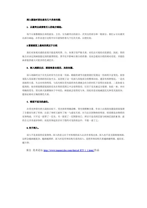 素描石膏像写生需注意哪些问题