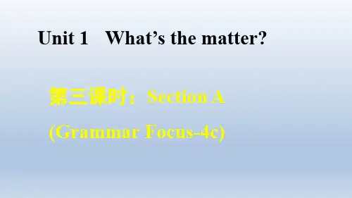 2020春人教版八年级英语下册课件-Unit 1-Unit 1 SectionA (Grammar Focus-4c)
