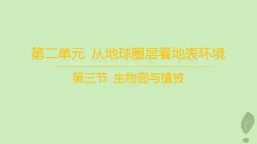 新教材高中地理第二单元从地球圈层看地表环境第三节生物圈与植被分层作业课件鲁教版必修第一册