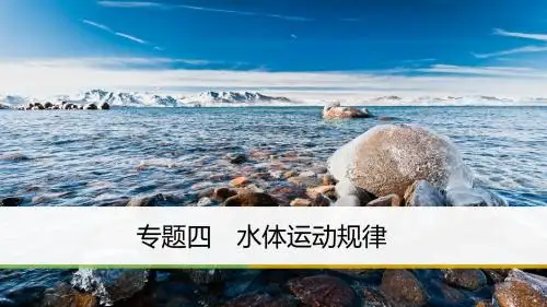 新编文档-2019届高考二轮专题复习：专题4 水体运动规律-精品文档