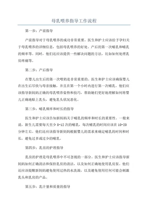 母乳喂养指导工作流程