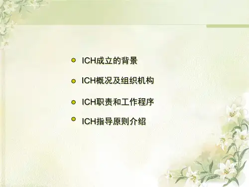 ICH技术指导原则概述ppt课件