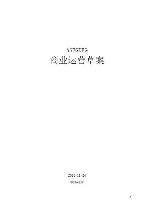 大型商场营运方案