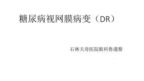 糖尿病视网膜病变PPT课件