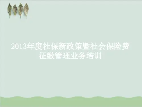 社会保险政策解读培训PPT课件(67页)