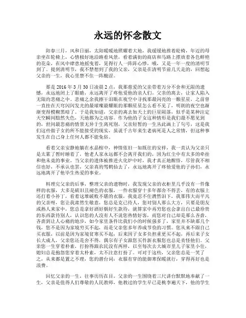 永远的怀念散文