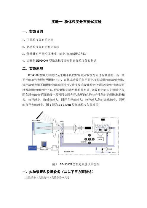 粉体粒度分布实验