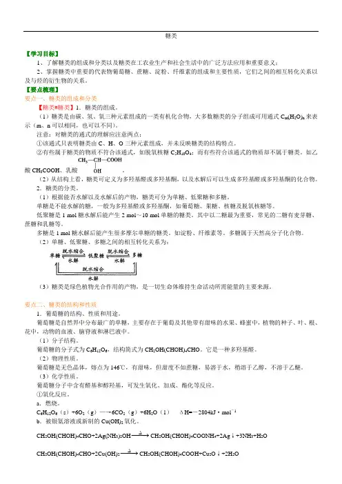 高中化学选修5之知识讲解_糖类_提高