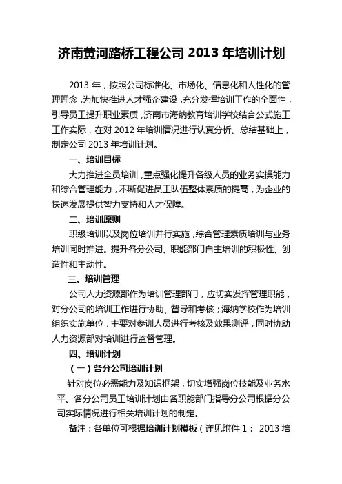 2013培训计划.