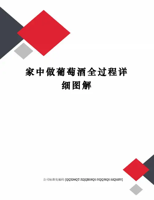 家中做葡萄酒全过程详细图解精编版