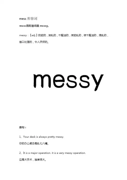 mess形容词