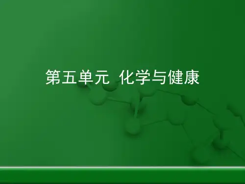 鲁教版(五四制)九年级化学第五单元《化学与健康》复习课件
