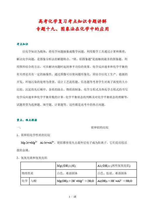 高考化学复习考点知识专题讲解19  图像法在化学中的应用