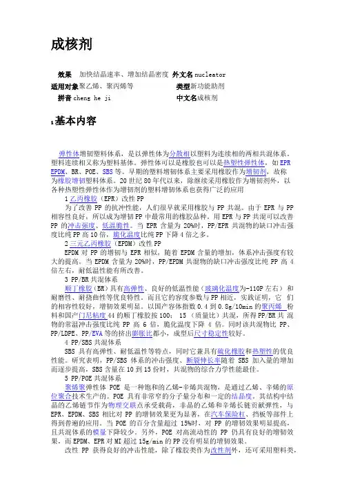 成核剂详细说明