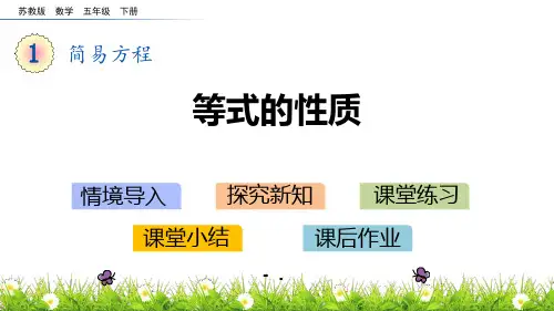 《等式的性质》简易方程PPT课件