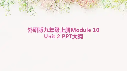 外研版九年级上册Module10Unit2