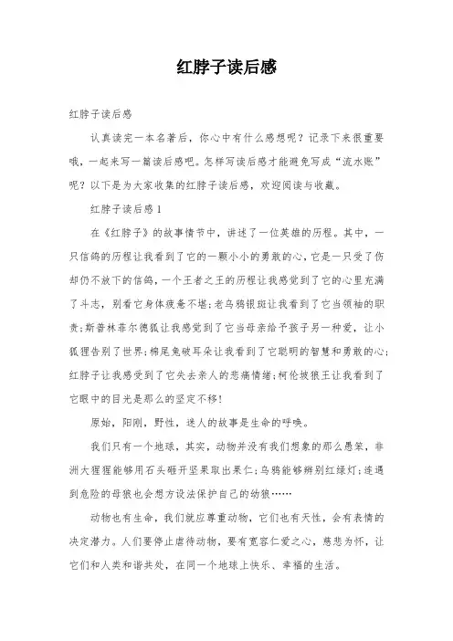 红脖子读后感