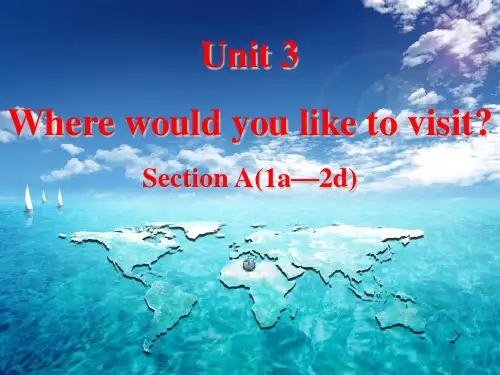鲁教版八年级英语下册《Unit3 Where would you like to visit》课件