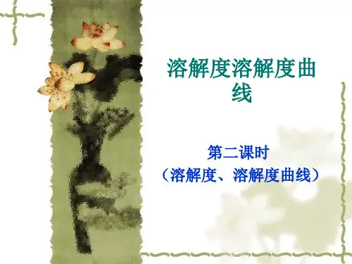溶解度溶解度曲线 ppt课件