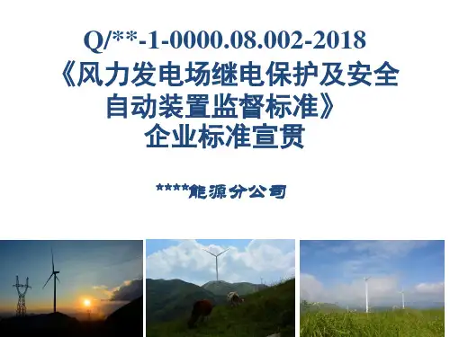 18版继电保护及安全自动装置监督标准宣贯
