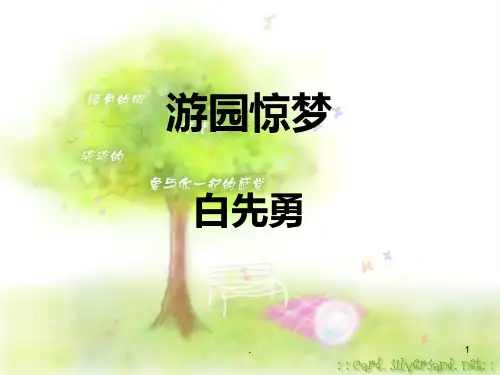 游园惊梦-白先勇PPT课件