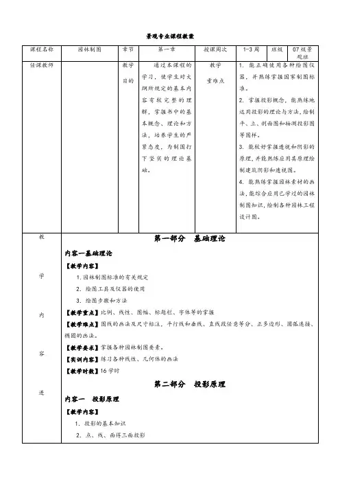 园林制图教案