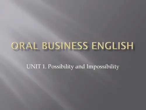Oral Business English