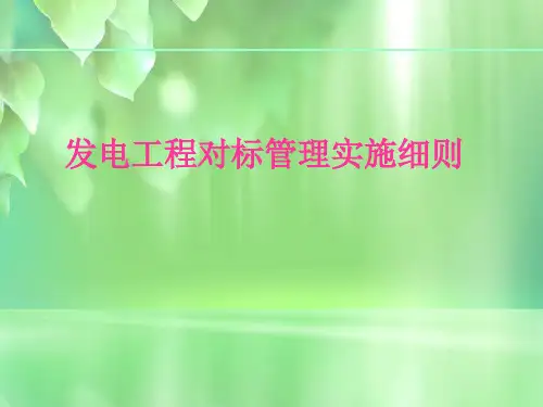电厂对标管理