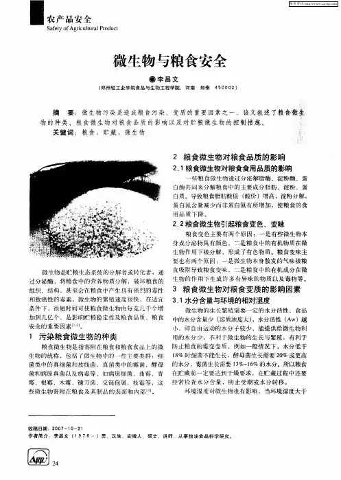 微生物与粮食安全