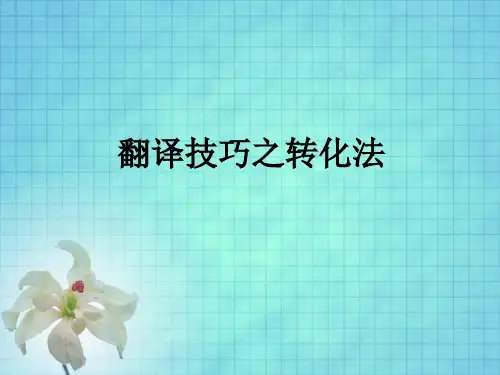 翻译技巧之转化法 PPT课件