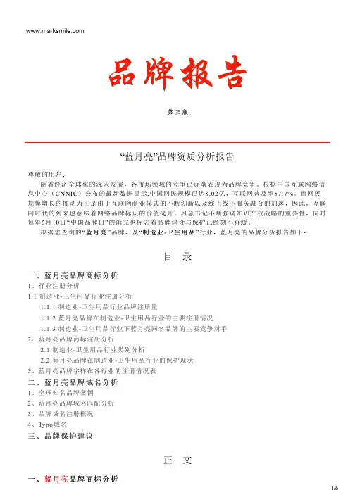 蓝月亮的品牌资质分析报告